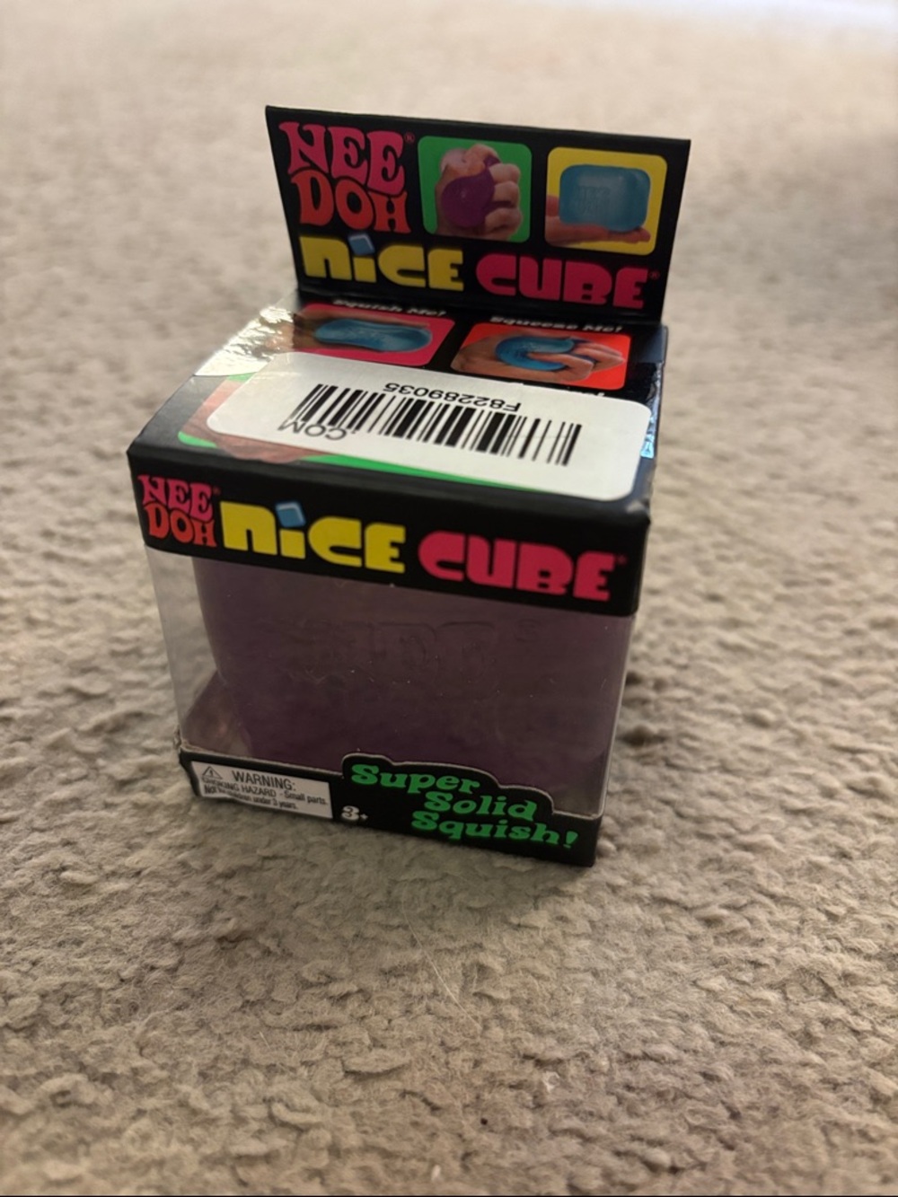 NeeDoh Nice Cube Purple Super Solid Squish Toy